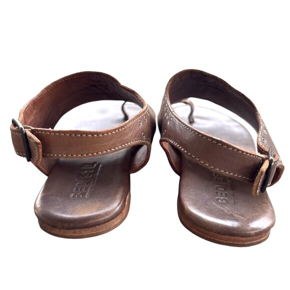 Bed Stu Womens Misha Distressed Leather Sandals Brown Boho Size 9.5 Rustic Buckl - Picture 4 of 13